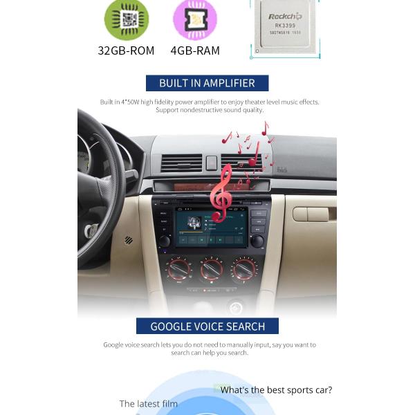 MAZDA 3 Car Dvd Player With Screen , Mirror Link Android Auto Dvd Player