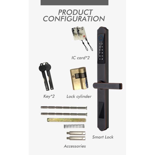 TuyaSmart Waterproof Door Lock WiFi Double Side Fingerprint Smart Lock