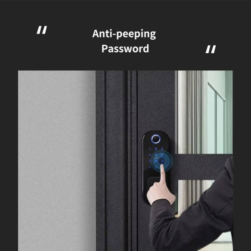 Smart Automatically Lock for Glass Doo with Screen 5 Ways Unlock and App Control