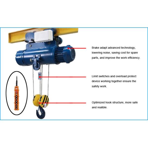 Universal CD1 400V 415V 10 Ton Electric Hoist 6m-18m Lifting Height