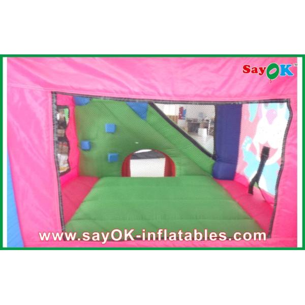 Multi-color Oxford Cloth Inflatable Bounce Castle With Slide For Amusement Park