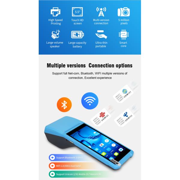 Android GPS Handheld POS Terminal Smart POS Machine OEM