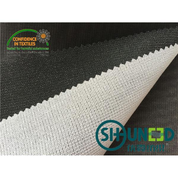 40D * 75D 100% PA Coating Tricot Knitted Fusible Interlining W1010D For Garments