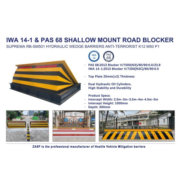 Hydraulic Automatic Mobile Road Blocker For Entrance Safety IWA