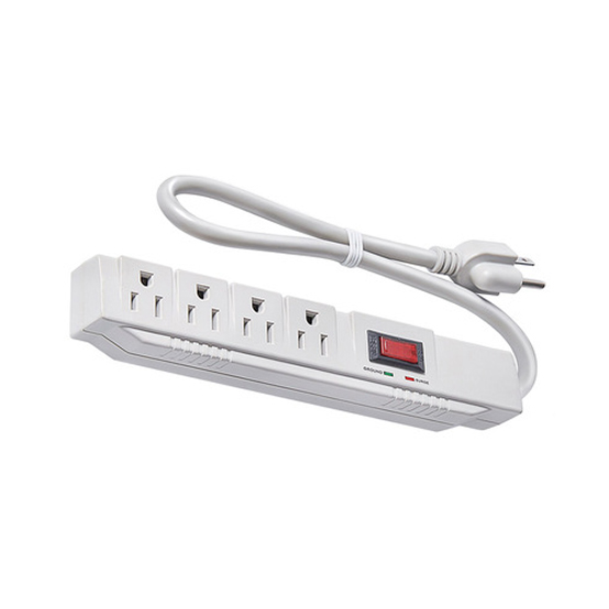 4 outlet Power Strip and Extension Socket With 15A Circuit Breaker Surger Protector