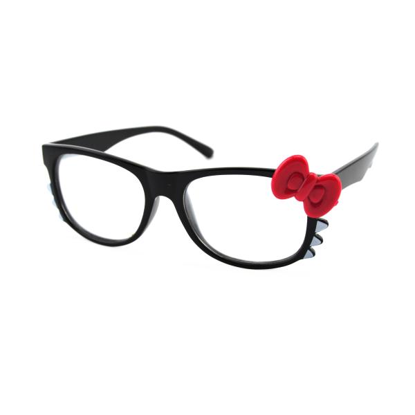 Hello Kitty Frame Fireworks Glasses With 13500 Lines Diffraction Effect Black Frame