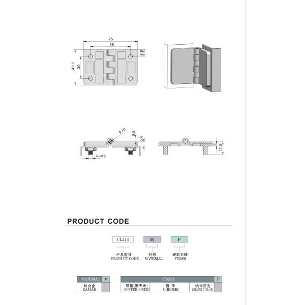 Durable Black Cabinet Hinges Custom Chrome For Door And Windows