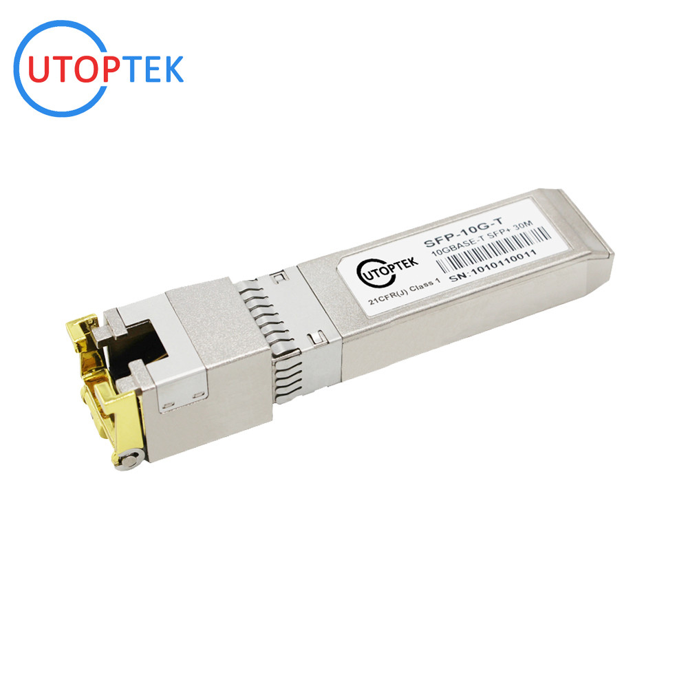 China 10G Base-T Electric RJ45 Copper SFP module Transceiver 30m compatible with cisco/Huawei/HP/Mikrotik/Ericsson/ZTE wholesale