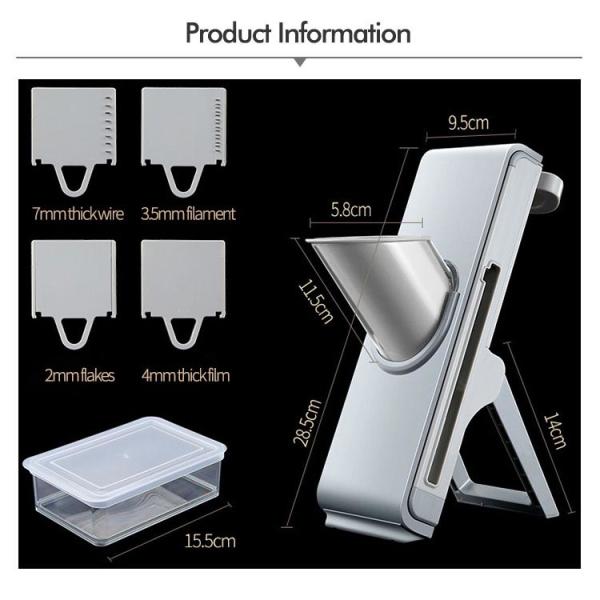 3 Sharp Blades Multifunction Safe Vegetable Cutter Manual