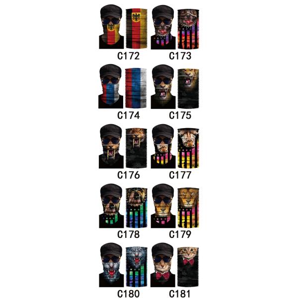 Ear Loops Cotton Camo Lightweight Face Mask Tube Bandana