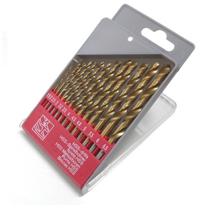 13PCS HSS Ti-Coated Twist Drill Bit Set for Metal