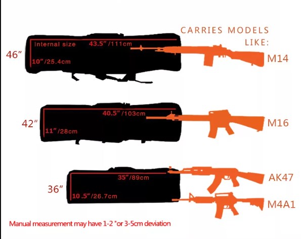 600D Oxford Tactical Double Rifle Gun Bag Backpack Waterproof Xinxing