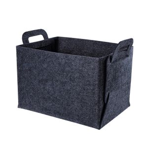 China Household Large Foldable 12mm Felt Storage Basket With Handle wholesale