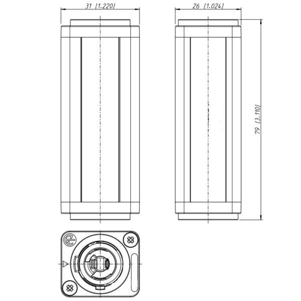 Polyamide Shell Locking 3 Pole Adapter Male Power Connector Perfect for Industrial Electronics Applications