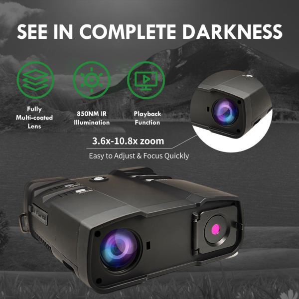 1080P Full HD Infrared Long Range Night Vision Binoculars 31mm High Sensitivity