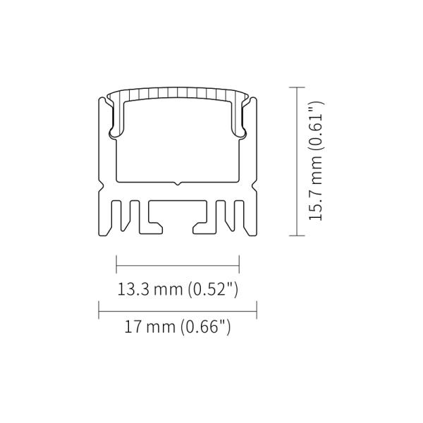 LED Aluminum Extrusion T5 6063 led aluminum profile for wall surface mounting