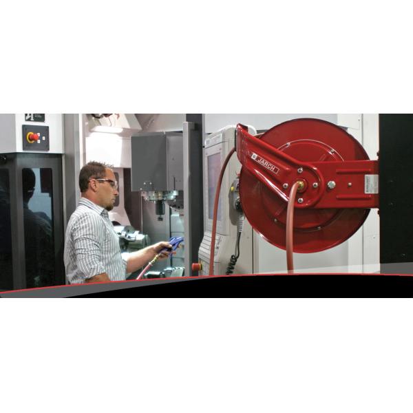 Heavy Duty Retractable Hose Reel Dual Pedestal With Long Life Drive Spring reel drums