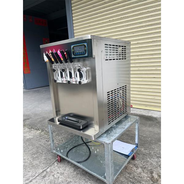 21L Capacity Soft Serve Ice Cream Machine 5 Flavors Automatic Yogurt Icecream Maker with English Operating Language