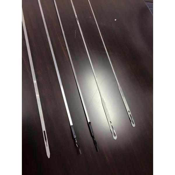 C Type Simplex Flat Steel Healds Of Shuttleless Weaving Loom 331x5.5x0.3mm Eyelet 6.5x1.8mm