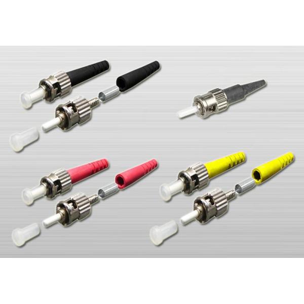 3.0mm Simplex ST Fiber Optic Connectors 126um With Black Boots