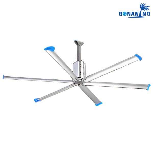 China 1400m2 Coverage HVLS Industrial Ceiling Fan IP55 Protection Level on sale