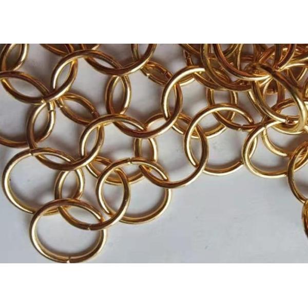 Stainless Steel Chainmail Ring 2.5mm Metal Coil Drapery For Lampshade