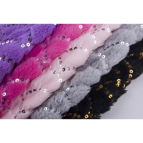 Recycled Free Sample Cheap Wholesale Embroidery Sequin 100 Polyester Plush Flock Velvet Fleece Fabric