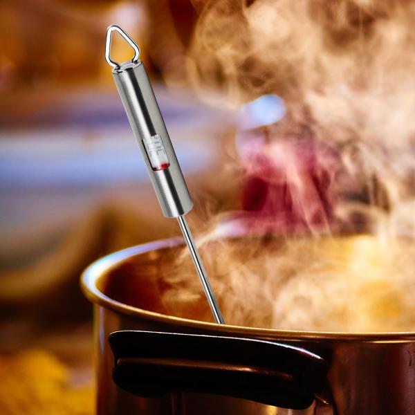 LCD Display Hand Held Instant Read Digital Thermometer Silver Color ISO9001