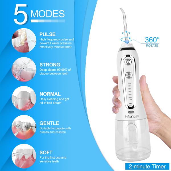 2000mah Battery 300ML Water Tank Water Flosser Oral Irrigator Dental Flosser