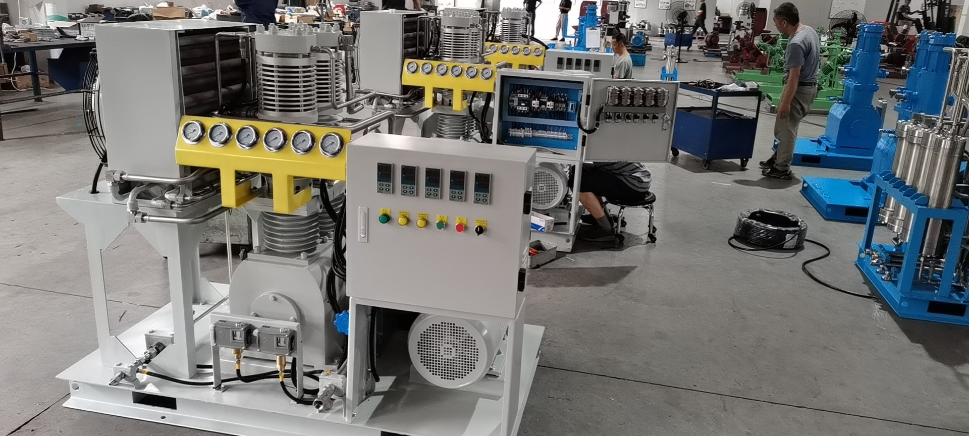 Four Stage Oil Free High Pressure Oxygen Compressor 15-60m3 Air Cooled
