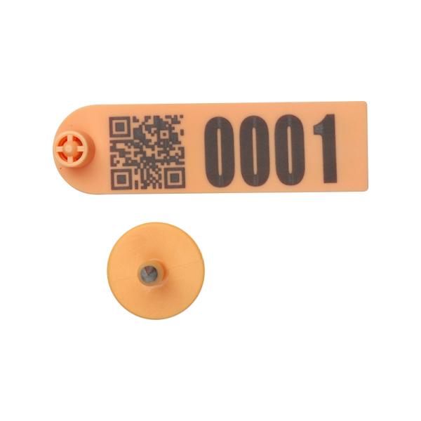 RFID sheep cattle ear tag,RFID ear tag,UHF ear tag,96*27mm,barcode ear tag,plastic TPU,with laser printing number