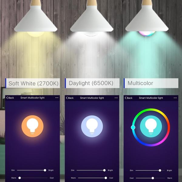 Alexa & Google Assistant Wifi Smart Light Bulb Gu10 RGB Multicolor