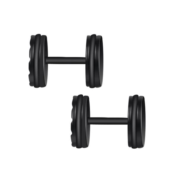 Newest fashion jewelry cool women earrings round black stud earrings