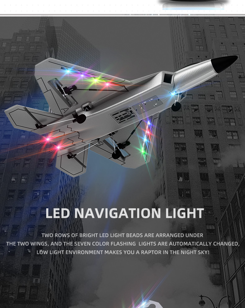 4K UHD Video Capture F22 Fixed Wing RC Airplane Easy To Fly Durable Soft EPP Foam Glider Plane for Outdoor Adventures