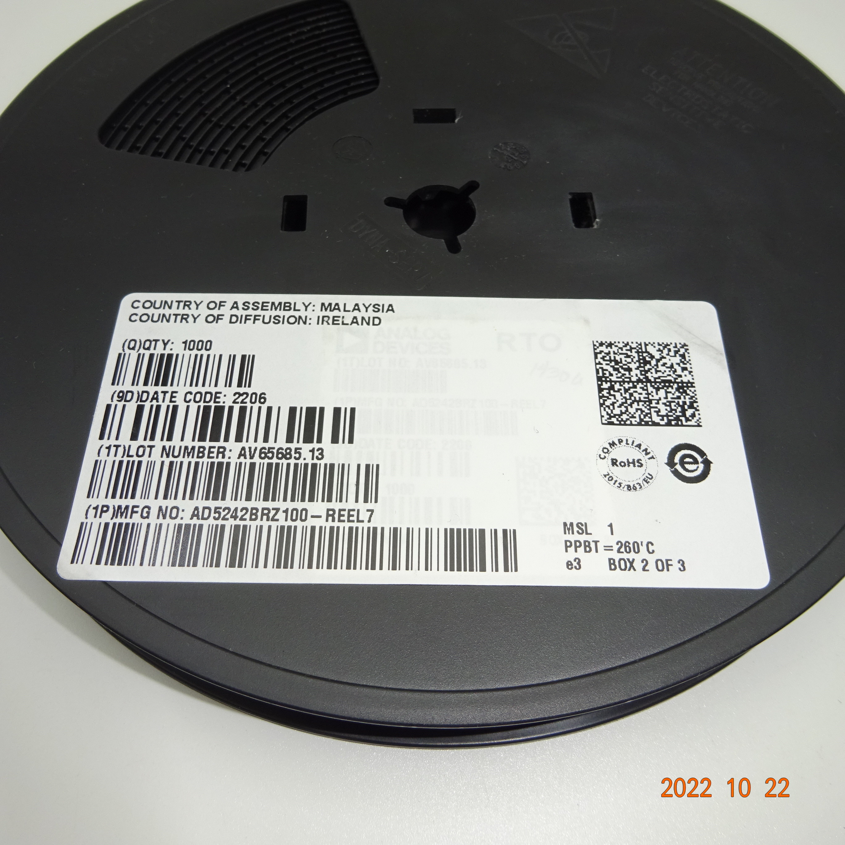 China OEM Integrated Circuit Chip AD5242BRZ100-REEL7 100kOhms wholesale
