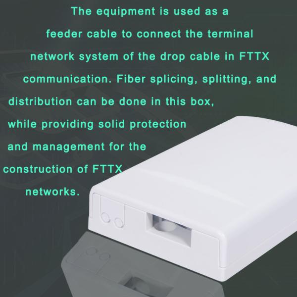 Network 4 Ports Fiber Optic Cable Termination Box 2 Core SC APC 120*80*25 Mm