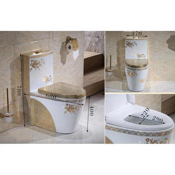 White Single Piece Toilet with 3L 6L Dual Flush Water Saving