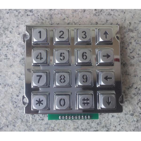 Industrial Metal Telephone Number Keypad , Illuminated Dot Matrix Keypad