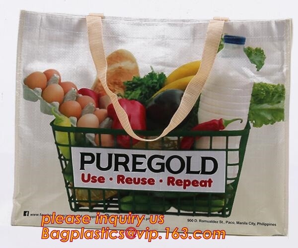 OEM ODM Customized eco friendly pp woven supermarket shopping bag,custom reusable laminated foldable PP pak woven shoppi