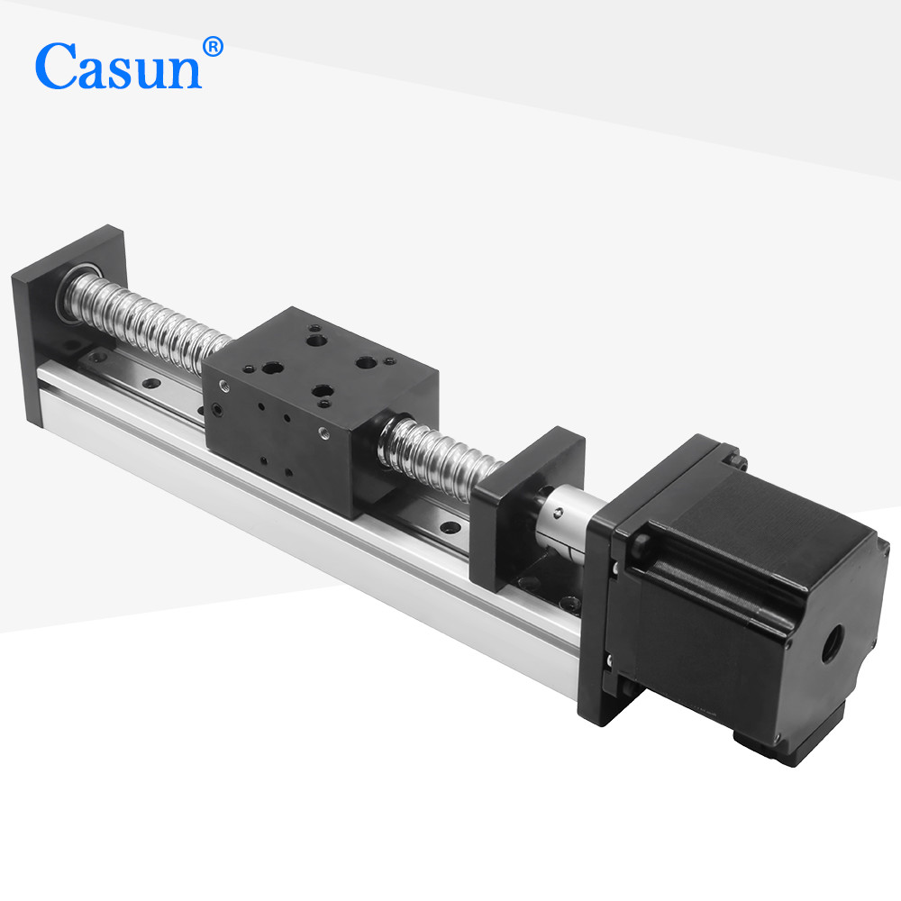 China Micro Nema 23 Ball Screw Slider Rail With Nema 23 Hybrid Stepper Motors CE Certifications wholesale