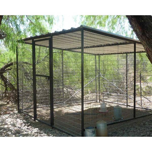 Galvanized bird aviary cage