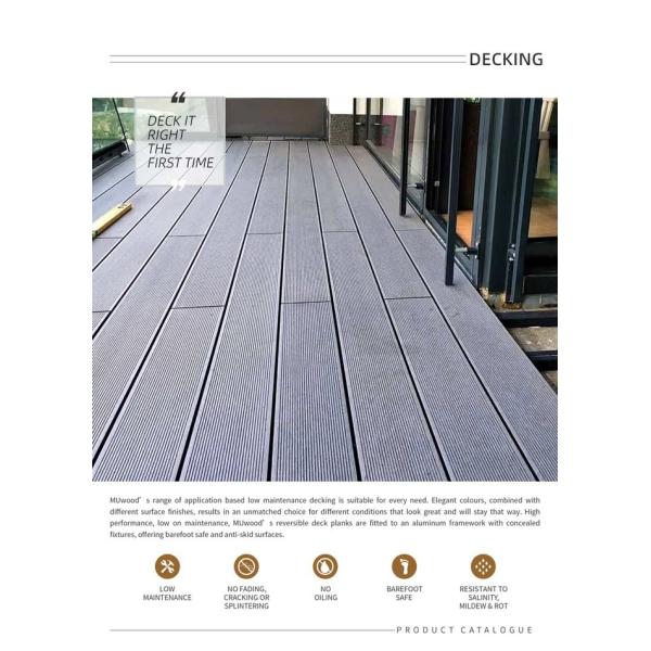 Engineered WPC Floor Tile Outdoor Composite WPC Decking Manufacturer