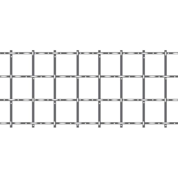 Stainless Steel Single Intermediate Crimped Wire Mesh, 2 Mesh, 9-11mm Opening