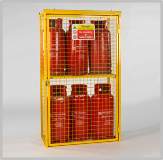 Outdoor Gas Cylinder Storage Cage / Safety Cylinder Storage Cabinet