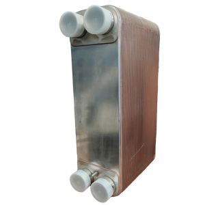 China Customized Brazed 40 Plate Heat Exchanger With 3/4 Inch MNPT Ports wholesale