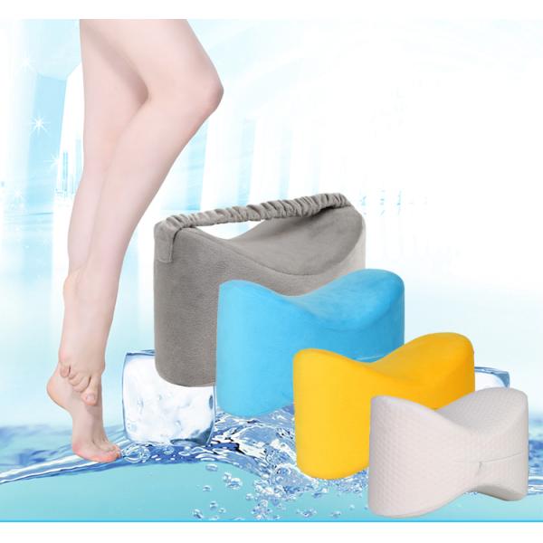 Contour Leg Support Memory Foam Body Pillow With Ultra Soft Velour Removable Cover