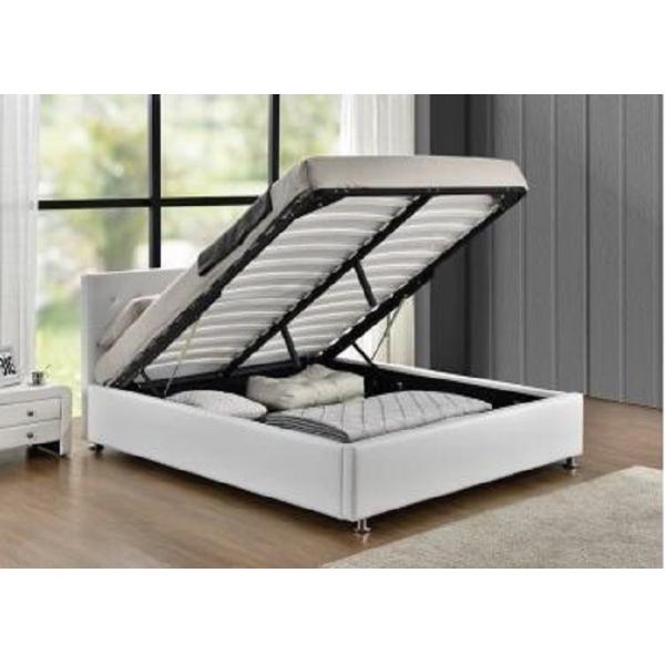Luxury Fabric Lift Up Storage Bed Double Size BSCI Certification