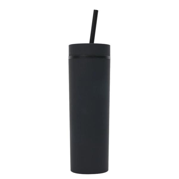 The Manufacturer's New Cross-border Modern And Simple Frosted Double-layer Plastic Cup Is A Universal And Portable 16OZ Straight Cup