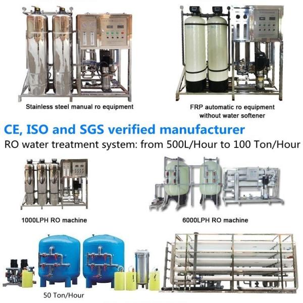 1000LPH Auto Control Deionized Water Purifier 5000GPD Industrial Reverse Osmosis Water System Plant RO Machine