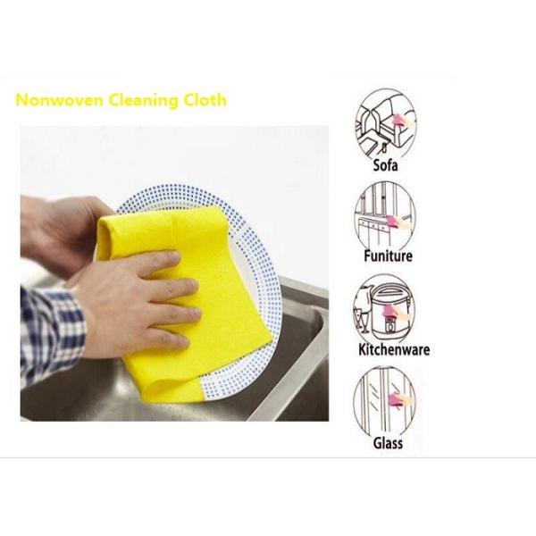 Solid Color Recycled Polyester Staple Fiber Non Woven Cleaning Cloth Use